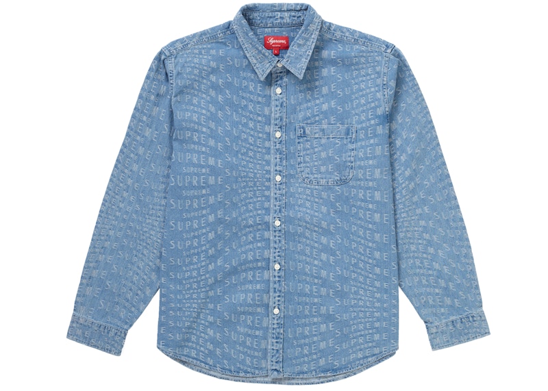 Jacquard Denim Supreme Denim Shirt Buy Supreme Warp Jacquard Logos