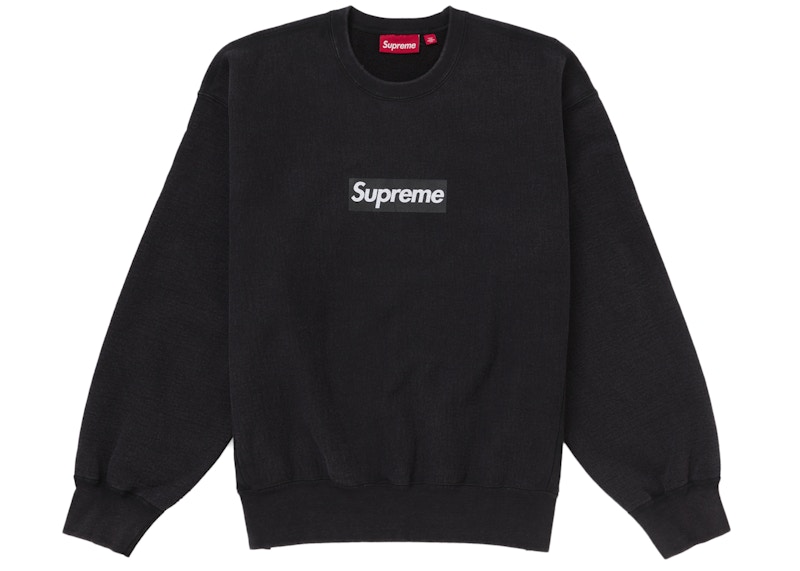Supreme Washed Box Logo Crewneck Black