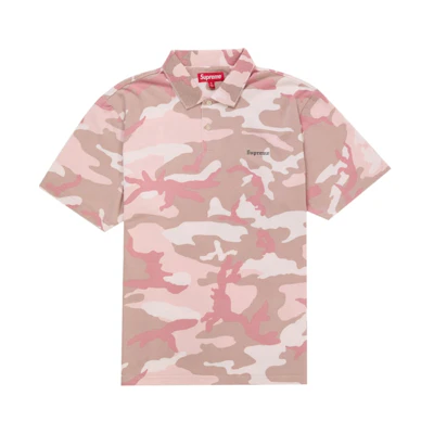 Supreme Washed Camo Polo Pink Camo