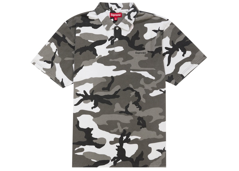 Supreme Washed Camo Polo Snow Camo