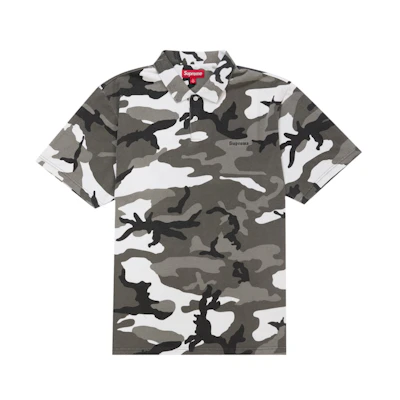 Supreme Washed Camo Polo Snow Camo