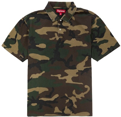 Supreme Washed Camo Polo Woodland Camo Buy Supreme Washed Camo Polo Woodland Camo