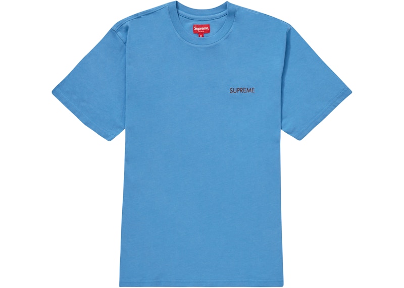 Supreme Washed Capital S/S Top Blue