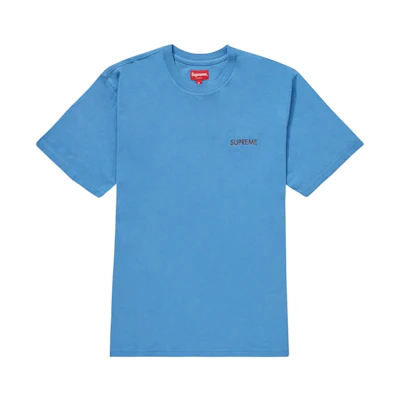 Supreme Washed Capital S/S Top Blue