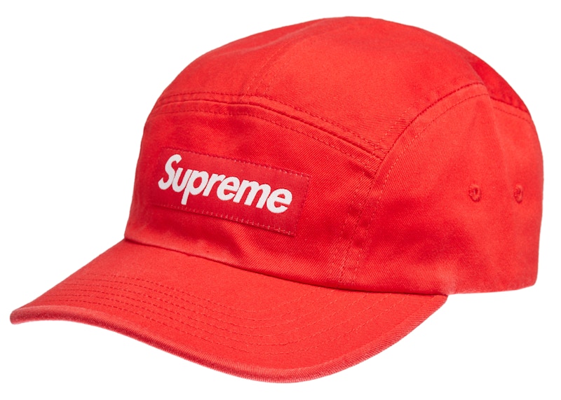 Buy Supreme ウォッシュドチノキャンプキャップ (SS22) 赤
