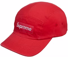 Supreme Washed Chino Twill Camp Cap (FW21) Neon Red Supreme Washed Chino Twill Camp Cap (FW21) Neon Red