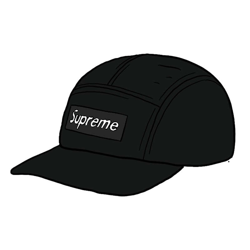 Supreme Washed Chino Twill Camp Cap (SS21) Black