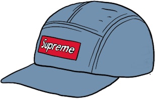 Supreme Washed Chino Twill Camp Cap (SS21) Denim