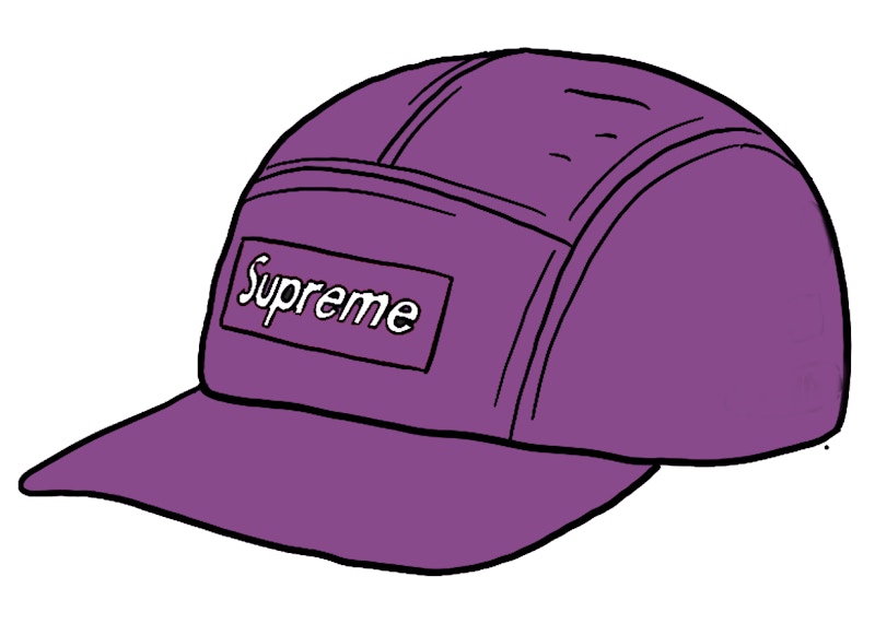 Supreme Washed Chino Twill Camp Cap (SS21) Light Purple