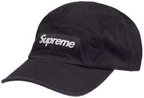 Supreme Washed Chino Twill Camp Cap (SS22) 'Black' Supreme Washed Chino Twill Camp Cap (SS22) 'Black'