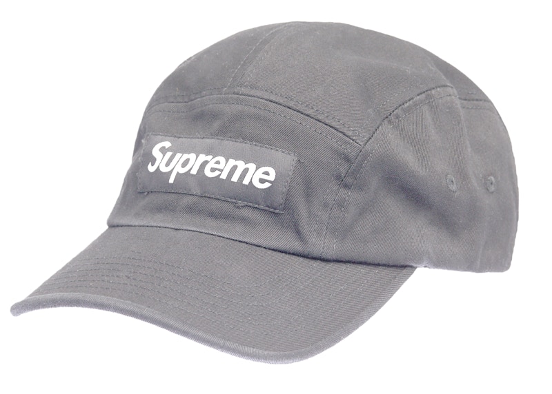 Supreme Washed Chino Twill Camp Cap (SS22) 'Grey'