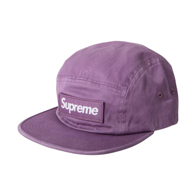 Supreme Washed Chino Twill Camp Cap FW18 Dark Lilac