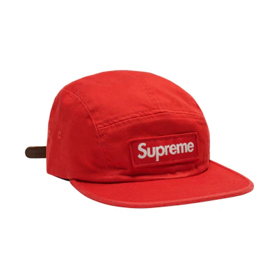 Supreme Washed Chino Twill Camp Cap FW18 Red