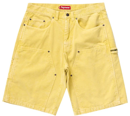 Supreme Pantalón Corto de Pana Lavada Doble Rodilla Pintor Amarillo Buy Supreme Pantalón Corto de Pana Lavada Doble Rodilla Pintor Amarillo