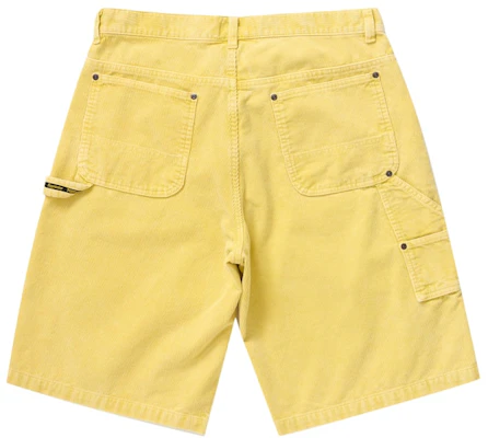 Supreme Pantalón Corto de Pana Lavada Doble Rodilla Pintor Amarillo Order Supreme Pantalón Corto de Pana Lavada Doble Rodilla Pintor Amarillo