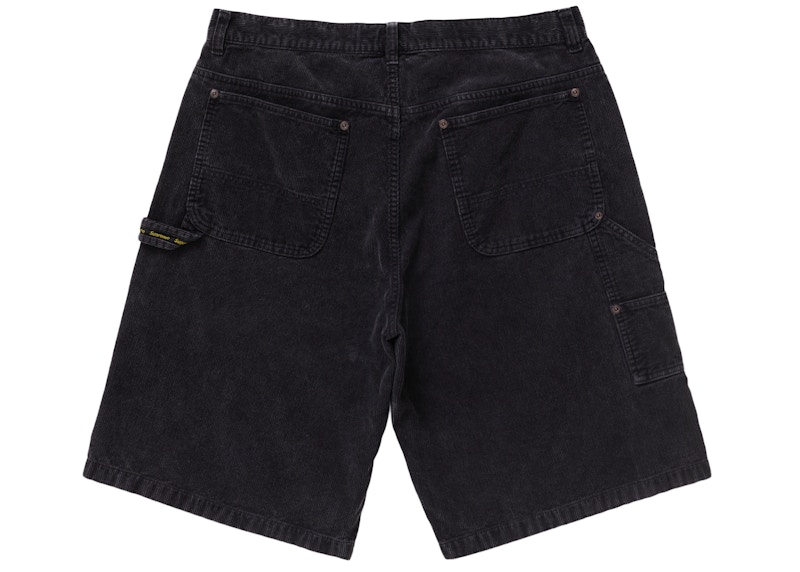 Supreme Washed Corduroy Double Knee Painter Short Black 圖 2