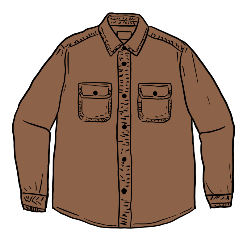 Supreme Washed Corduroy Shirt Brown