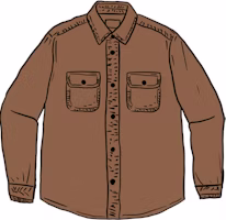 Supreme Washed Corduroy Shirt Brown Supreme Washed Corduroy Shirt Brown