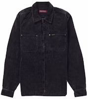 Supreme Washed Corduroy Zip Up Shirt Black Supreme Washed Corduroy Zip Up Shirt Black