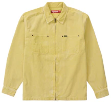Supreme Washed Corduroy Zip Up Shirt Yellow Supreme Washed Corduroy Zip Up Shirt Yellow