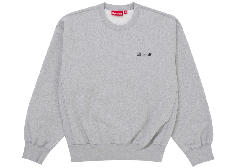 Buy Supreme Washed Crewneck Grey