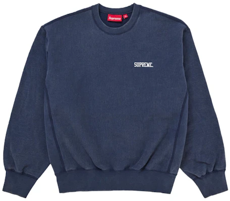 Supreme Washed Crewneck Navy Buy Supreme Washed Crewneck Navy