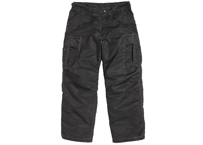 Supreme Washed Flight Satin Cargo Pant Black