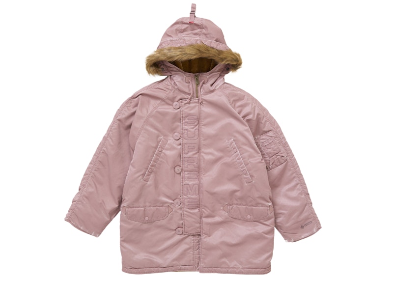 Supreme Washed Flight Satin N-3B Parka Dusty Pink