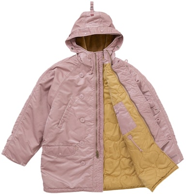 Supreme Washed Flight Satin N-3B Parka Dusty Pink Lookbook Supreme Washed Flight Satin N-3B Parka Dusty Pink