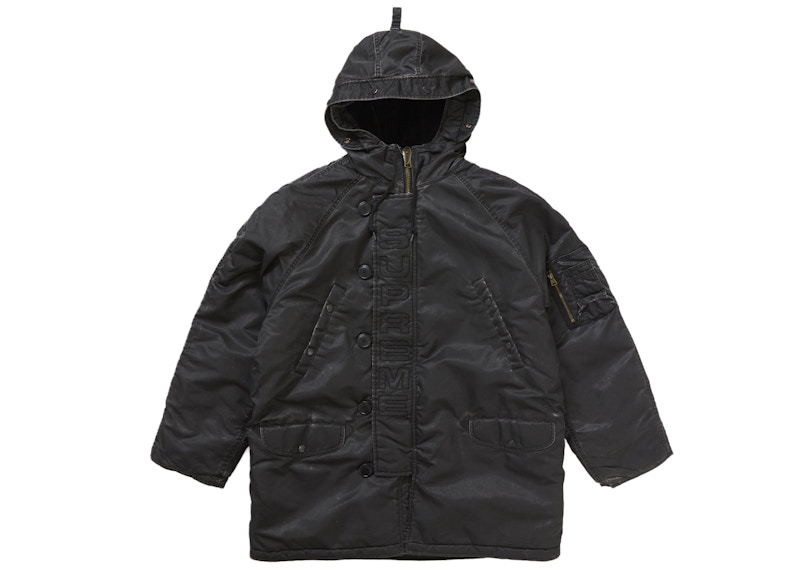 Order 슈프림 워시드 플라이트 새틴 N 3B 파카 블랙