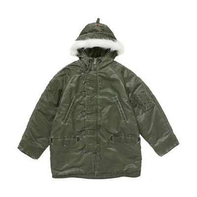 Supreme Washed Flight Satin N 3B Parka Olive