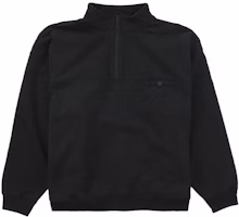 Supreme Washed Half Zip Pullover Black Supreme Washed Half Zip Pullover Black