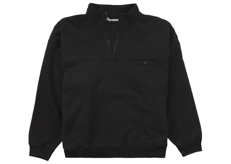 Order Supreme Sudadera Negra con Cremallera Media Lavada