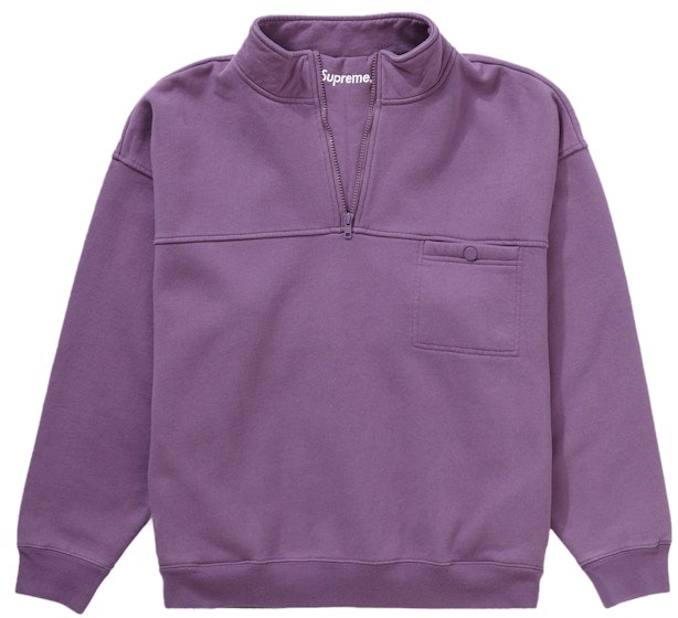supreme-washed-half-zip-pullover-dusty-purple