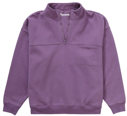 Supreme Washed Half Zip Pullover Dusty Purple Buy Supreme Washed Half Zip Pullover Dusty Purple