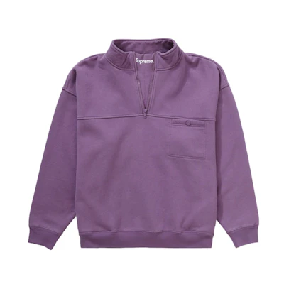 Supreme Washed Half Zip Pullover Dusty Purple