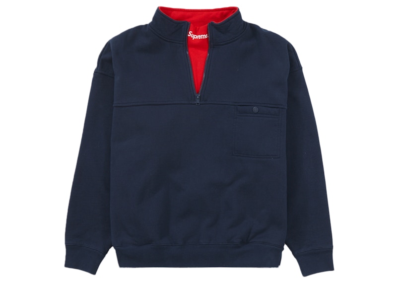 Order Supreme Half Zip Pullover Navy Biru Tua