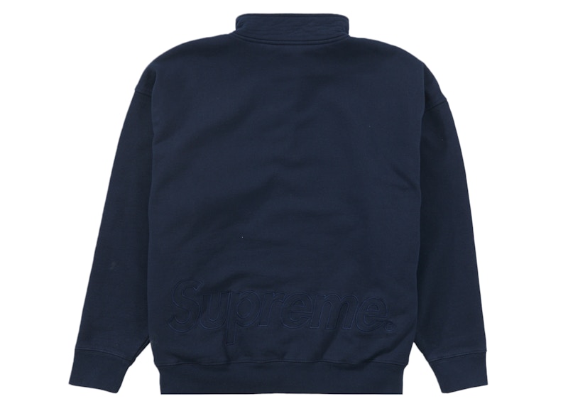 Lookbook Supreme Half Zip Pullover Navy Biru Tua