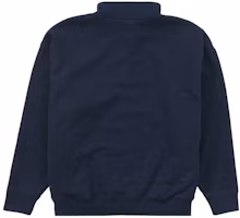 Lookbook Supreme 洗旧半拉链套头衫 海军蓝