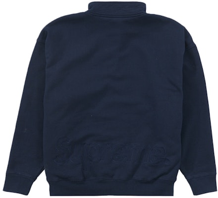 Supreme Half Zip Pullover Navy Biru Tua Lookbook Supreme Half Zip Pullover Navy Biru Tua