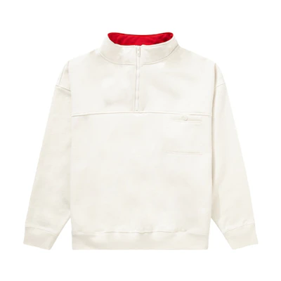 Supreme Washed Half Zip Pullover Stone