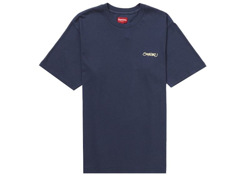 Buy Supreme 水洗手寫風格短袖上衣（SS22）「藍色」