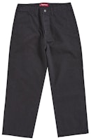 Supreme Washed Herringbone Chino Pant Black Supreme Washed Herringbone Chino Pant Black