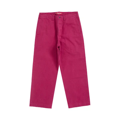 Supreme Washed Herringbone Chino Pant Dusty Pink