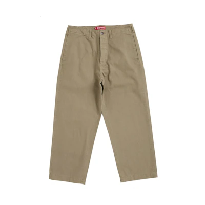 Supreme Washed Herringbone Chino Pant Khaki