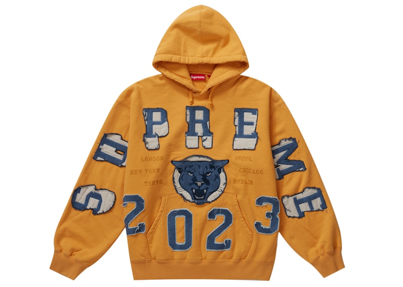 Supreme Washed Panther Hooded Sweatshirt Dusty Gold