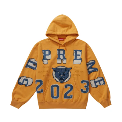 Supreme Washed Panther Hooded Sweatshirt Dusty Gold