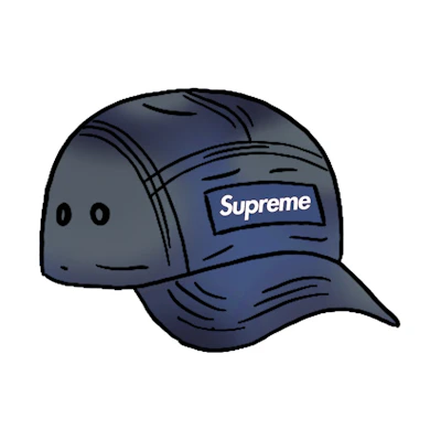 Supreme Washed Satin Camo Camp Cap Blue Camo