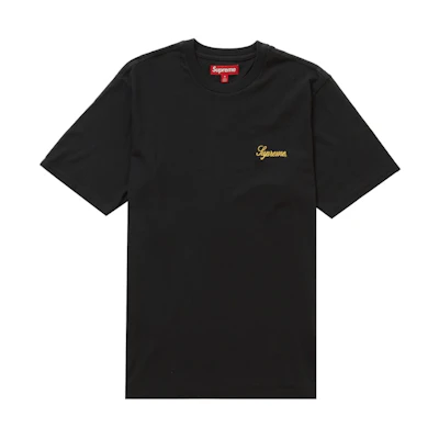 Supreme Washed Script S/S Top (FW23) Black