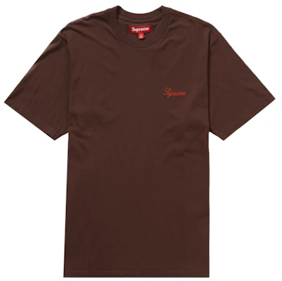 Supreme Washed Script S/S Top (FW23) Dark Brown Buy Supreme Washed Script S/S Top (FW23) Dark Brown